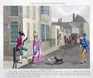 Cheating Gallery: View of the corner of Soho Square and Sutton Street, Westminster, London, c1825. Artist