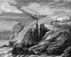 Bluff Prints: A view of Cornwall, England, 19th century. Artist: Jean Baptiste Henri Durand Brager