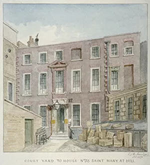 Charles James Richardson Gallery: View of the courtyard at no 38 St Mary at Hill, City of London, 1871