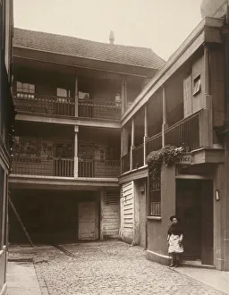 Henry Dixon Prints: View of the courtyard at the Old Bell Inn, Holborn, London, 1884. Artist: Henry Dixon