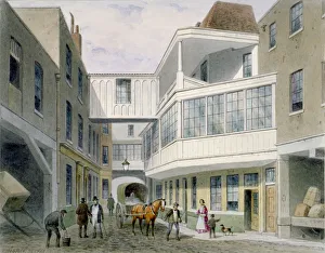 Thomas Hosmer Prints: View of the Cross Keys Tavern, Wood Street, City of London, c1850