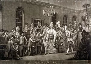 Bagnigge Wells Gallery: View of a crowded room in Bagnigge Wells, London, 1772. Artist: IR Smith