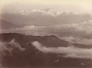 Himalayas Collection: View of Darjeeling and Himalayas, 1860s-70s. Creator: Unknown