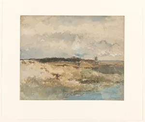 Watercolor Paint Prints: View of the Dekkersduin near The Hague, c.1860. Creator: Jan Hendrik Weissenbruch