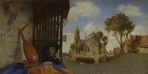 A View of Delft, with a Musical Instrument Sellers Stall, 1652 A View of Delft, with a Musical Instrument Sellers Stall, 1652