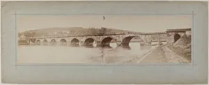 View of a destroyed bridge, 1870. Creator: Andre-Adolphe-Eugene Disderi