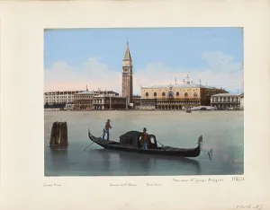 View of the Doge's Palace, the Campanile and surrounding buildings in Venice... 1850-1876. Creator: Anon