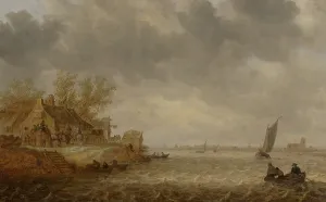 Josefsz Van Goyen Prints: View of Dordrecht from Papendrecht. Creator: Jan van Goyen