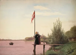 View from Dosseringen near the Sortedam Lake Looking towards the Suburb Norrebro outside Copenhagen, 1838. Artist: Kobke, Christen Schiellerup (1810-1848)