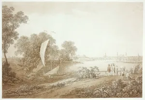 Elbe Prints: View of Dresden from Pieschen, c. 1805. Creator: Adrian Zingg
