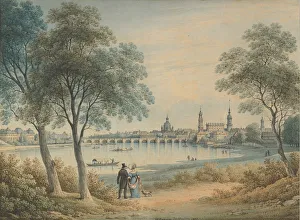Dresden Prints: View of Dresden from the West, 1833. Creator: Christian Gottlob Hammer