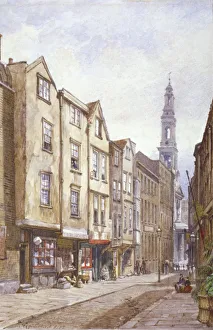 View of Drury Court, looking towards St Mary le Strand, Westminster, London, 1882