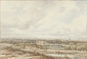 Dunes Prints: View from the dunes of the ruin of Brederode, 1813-1863. Creator: Arnoldus Johannes Eymer