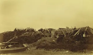 View of dwellings at native village, 1894 and 1895. Creator: Unknown