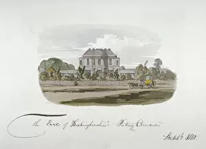 Putney Collection: View of the Earl of Buckinghamshires mansion at Putney Common, London, 1810. Artist