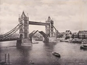 Barry Gallery: View of the east side of Tower Bridge, Stepney, London, c1900