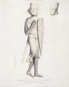 Mandeville Prints: View of the effigy of Geoffrey de Mandeville