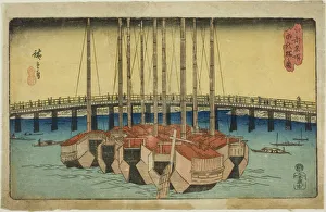 Cargo Gallery: View of Eitai Bridge (Eitaibashi no zu), from the series 'Famous Places in Edo (Koto...c. 1835/38)