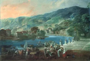 Bilbao Prints: View of El Arenal in Bilbao, ca 1784. Artist: Paret y Alcazar, Luis (1746-1799)