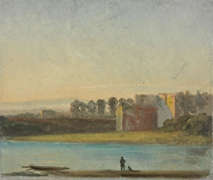 Johan Christian Clausen Dahl Prints: View over the Elbe, probably 1830. Creator: Johan Christian Dahl