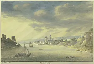 Changing Prints: View of Eltville am Rhein, 1803. Creator: Georg Melchior Kraus