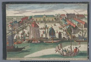 Istanbul Turkey Prints: View of the entrance to the Aya Sophia mosque in Constantinople, 1742-1801. Creator: Anon