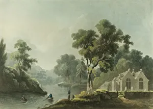 Jukes Francis Prints: View of Erbistock Church, published 1794. Creator: Francis Jukes