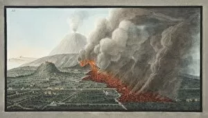 Angelo Gallery: View of an eruption of Monte Vesuvius on 23rd December 1760 and ended 5th January 1761, 1776