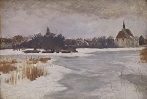 Peter Marius Hansen Prints: A View of Faaborg. Winter, 1898-1902. Creator: Peter Hansen