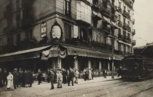 View of the facade of the Cafe Maison Doree, restaurant in Barcelona