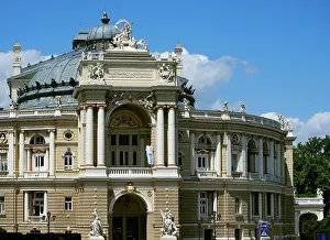 View of the facade, Odessa Opera and Ballet Theatre, Ukraine, 2011. Creator: LTL