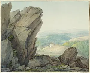 Valley Prints: View from the Feldberg (Taunus) to Reifenberg, 1808. Creator: Christian Georg Schutz