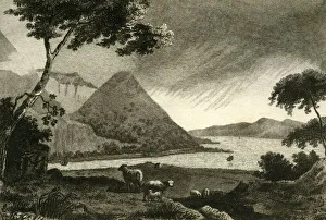 View at the Ferry of Ballyhulish, late 18th century. Creators: Unknown, F Cary View at the Ferry of Ballyhulish, late 18th century. Creators: Unknown, F Cary