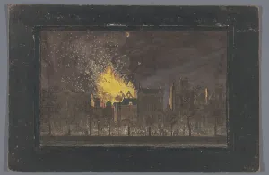 Belongings Prints: View of the fire in the Schouwburg in Amsterdam on May 11