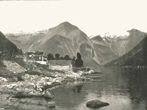 Sogn Og Fjordane Prints: View on the Fjaerlandsfjorden, Sogn, Norway, 1895. Creator: Knud Knudsen