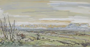 Johann B Jongkind Prints: View of a flat landscape, 1881. Creator: Johan Barthold Jongkind