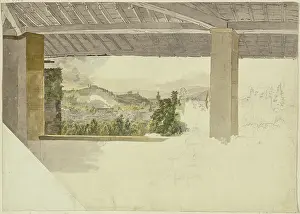 Tuscany Prints: View of Florence from a loggia outside the Porta Ramona