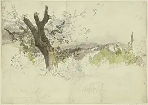 Tuscany Prints: View of Florence from Monte Oliveto, 1830. Creator: Johann Nepomuk Rauch