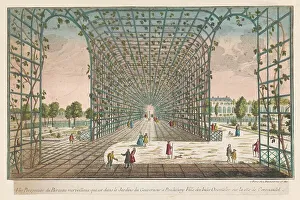 Trellis Prints: View of foliage in the Governor's garden, Pondicherry, 1745-1775. Creator: Anon