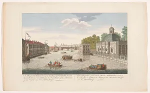 View of the Fontanka River in Saint Petersburg seen from the north side, 1745-1794. Creator: Unknown