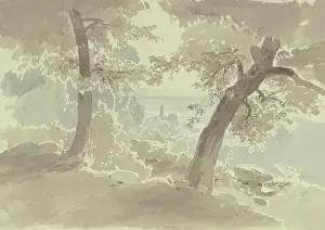 Atmosphere Prints: View from the forest of Kronberg Castle, c1840s. Creator: Carl Theodor Reiffenstein