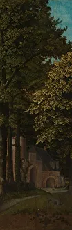 David Gerard Prints: View in a Forest, Outer Left Wing of a Triptych, c.1505-c.1515. Creator: Gerard David
