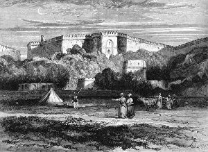 View of Fort Rhotas near Chillianwalla, c1891. Creator: James Grant