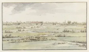 Defences Prints: View of the Fortress of Saint-Michiel, near s-Hertogenbosch, 1672. Creator: Josua de Grave