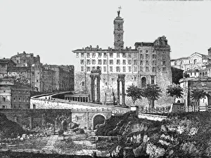 Forum Prints: View from the Forum; A First Visit to Rome, 1875. Creator: Unknown