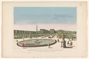 Garden Design Prints: View of the fountain of the garden of the Palais Schwarzenberg in the vicinity