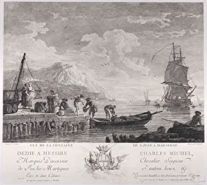 Joseph Vernet Prints: View of the Fountain of St. John in Marseille