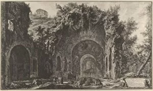 Grotto Collection: View of the fountainhead and the Grotto of Egiria outside the Porta Capena, 1760-78