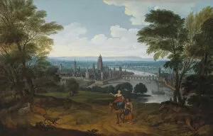 View of Frankfurt am Main from the west, 18th century. Artist: German master