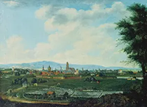 Dominican Prints: View of Frankfurt Overlooking Sachsenhausen